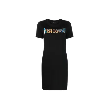 Just Cavalli Logo Print T shirt Dress