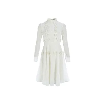 Marie Elie Long-Sleeved Dresses Women's White