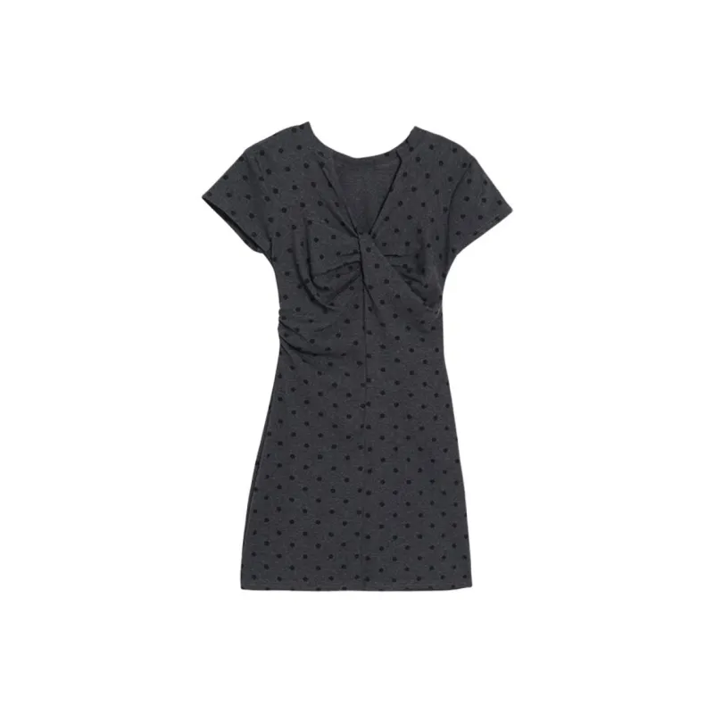 Incolore Short Sleeved Dress Women's Gray-0