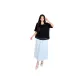 Black Lace Patchwork Cut-Out T-Shirt