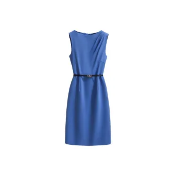 Silky Queen Sleeveless Dress Women's Blue