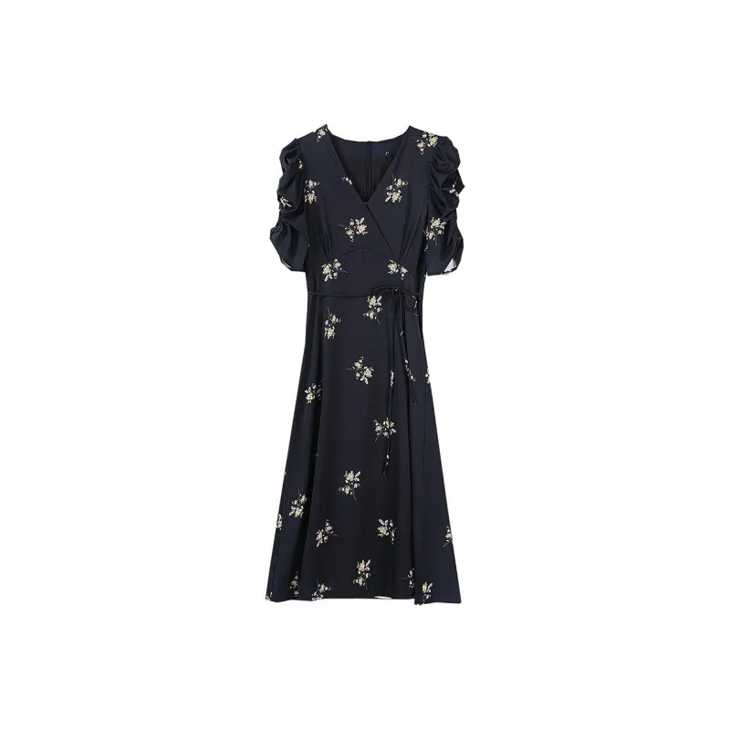 ETSE Short Sleeved Dresses Women's Black-0