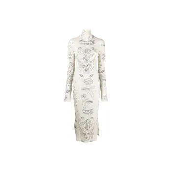 NANUSHKA Cardia Tattoo print Maxi Dress