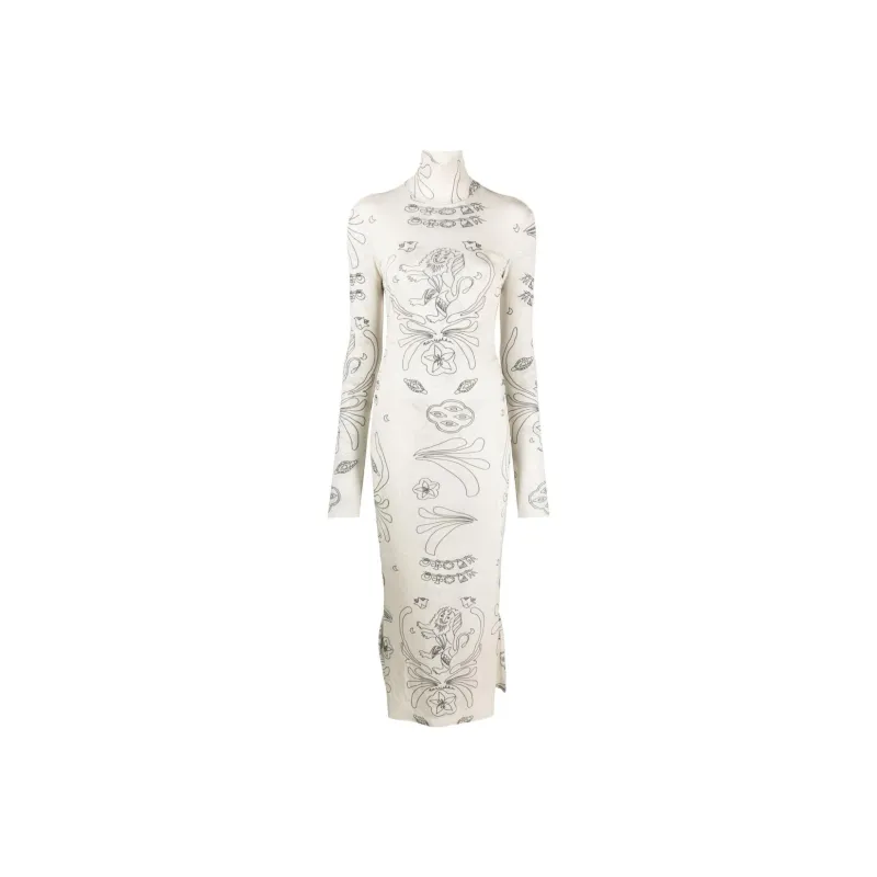 NANUSHKA Cardia Tattoo print Maxi Dress-0