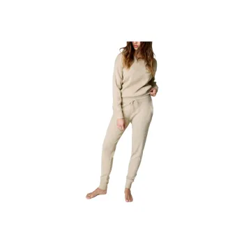 NASTY GAL Knitted Drop Shoulder Jogger Set Casual Suit Women's Stone Color