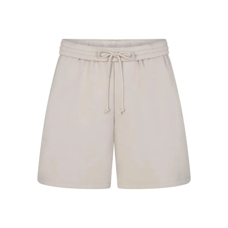 SKIMS COTTON FLEECE OVERSIZED SHORT Casual Shorts Women's STONE/Stone Color-0