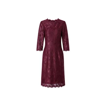 JZ. ANNAKRO Long Sleeved Dresses Women's Floral Burgundy