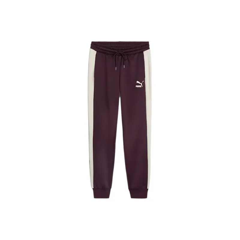 PUMA ICONIC T7 Knitted Sports Pants Women's Midnight Plum-0