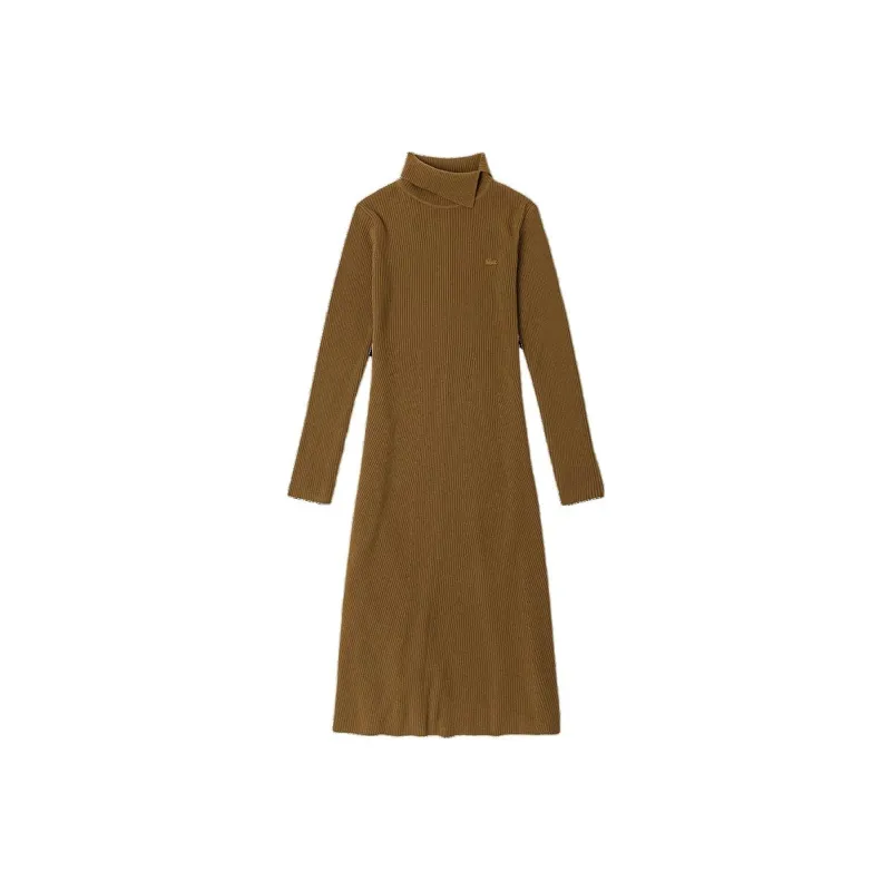 LACOSTE Long Sleeved Dresses Women's Brown-0