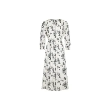 JZ Juzui Long-Sleeved Dresses Women's Floral Ecru