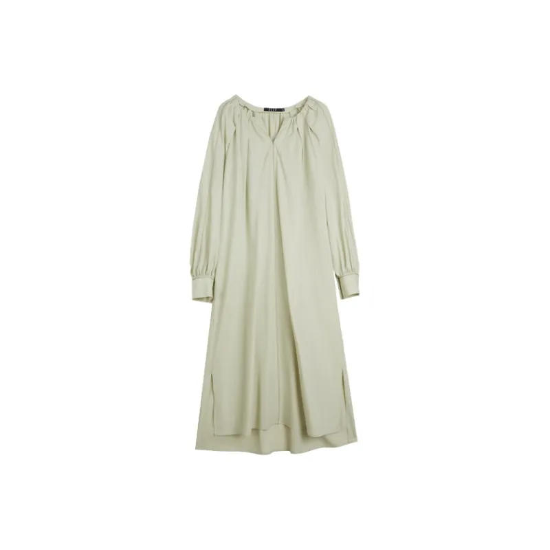 ELLE Long Sleeved Dress Women's Light Green-0