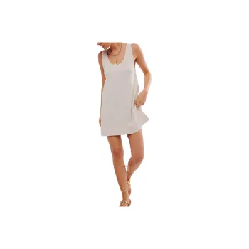 FREE PEOPLE Tracey Mini Sleeveless Dress Women's White Sands/White Sand