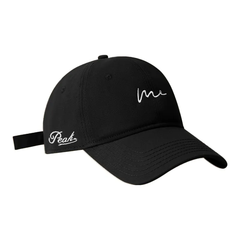PEAK Polyester Baseball Caps Unisex White/Black/Gray/Khaki/Burgundy-2