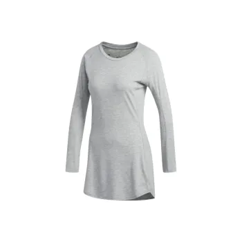 Adidas Long-Sleeved Dresses Women's Heather Gray
