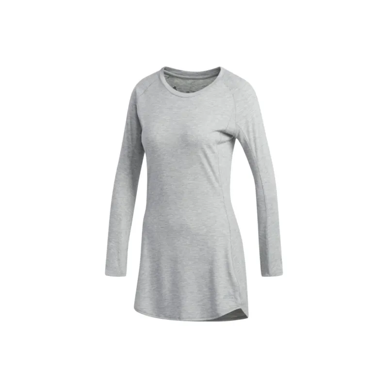 Adidas Long-Sleeved Dresses Women's Heather Gray-0
