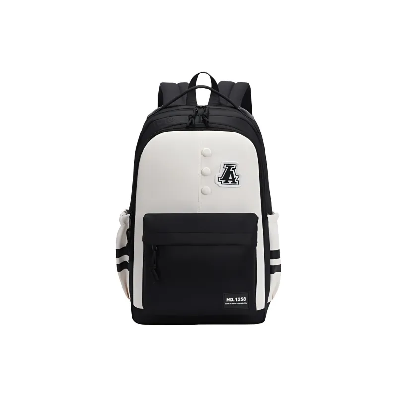 Yalu Nylon Fabric Backpack Regular Unisex Gray/Black/Orange Red/Purple/Khaki/Coffee-3