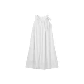 XIANGYING Sleeveless Dress Women's White