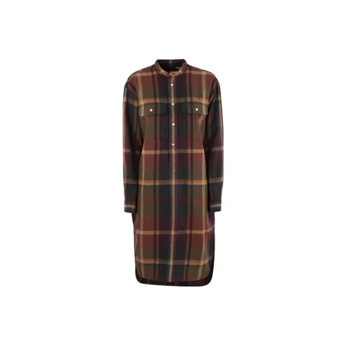 Sportscraft Crowe Polo Checked Long-Sleeved Shirt Dress