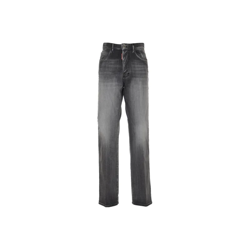 DSQUARED 2 Faded Effect Straight Leg Jeans-0