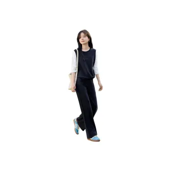 Mo Han Yi Mei Casual Suit Women's Navy Blue