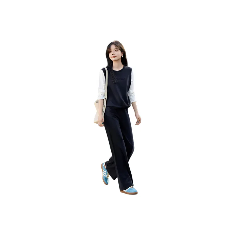 Mo Han Yi Mei Casual Suit Women's Navy Blue-0