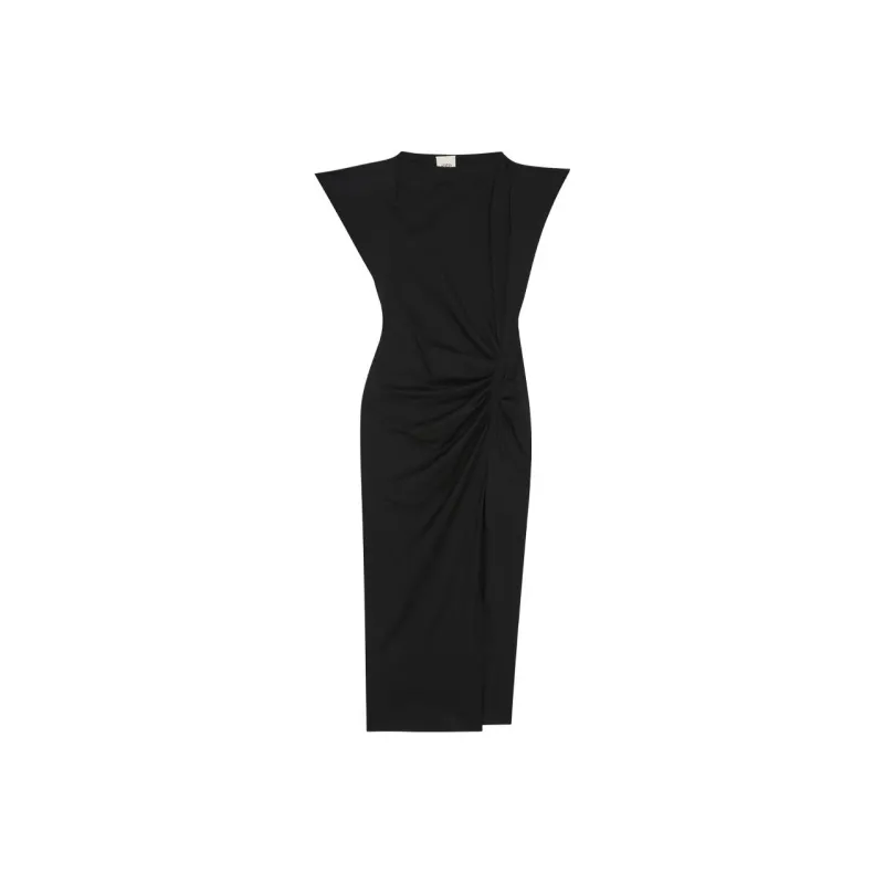 ISABEL MARANT Nadela Ruched Detailed Midi Dress-0