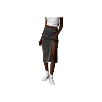 FREE PEOPLE FP One Pari Midi Skirt Knit Long Skirts Women's Tempest/Stormy