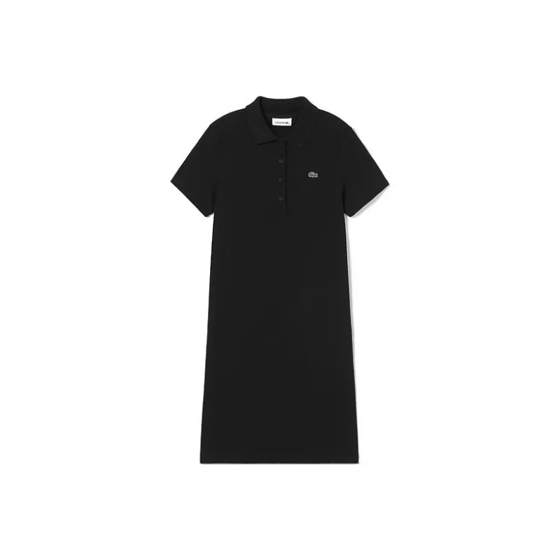 LACOSTE Short Sleeved Dresses Women's Black-0