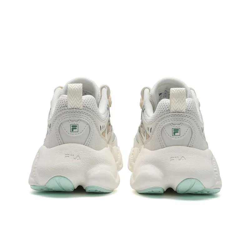 FILA Fern 2 Fern Sneakers 2.0 Abrasion Resistant Breathable Low Top Casual Shoes Women's White Green-3