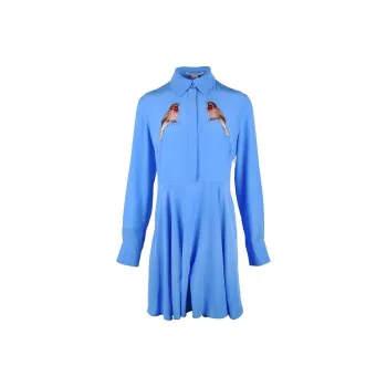Stella McCartney Long-Sleeved Dresses Women's Blue