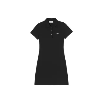 LACOSTE Short Sleeved Dress Women's Black