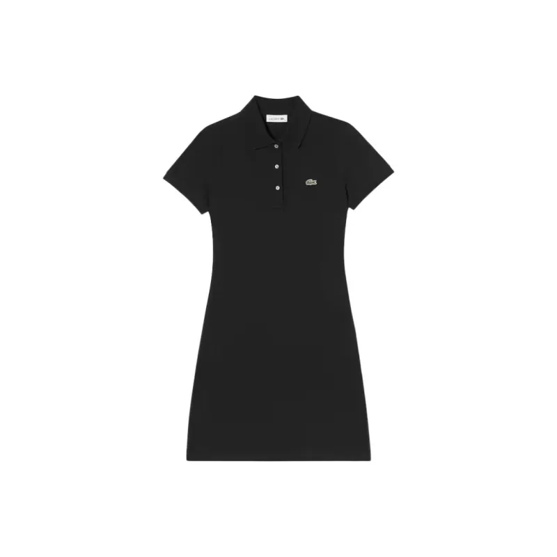 LACOSTE Short Sleeved Dress Women's Black-0