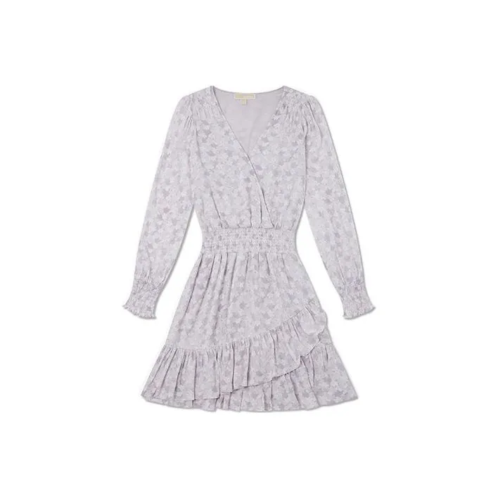 MICHAEL KORS SS22 Long Sleeved Dress Women's Purple-0