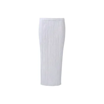 PLEATS PLEASE ISSEY MIYAKE SS22 Casual Long Skirts Women's Light Gray