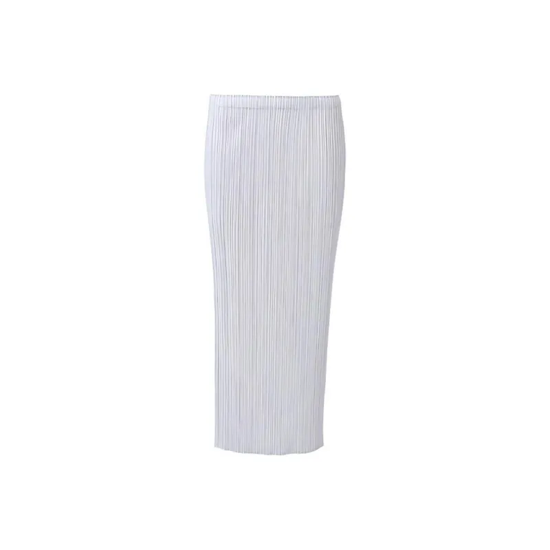 PLEATS PLEASE ISSEY MIYAKE SS22 Casual Long Skirts Women's Light Gray-0