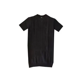 HERMES Short Sleeved Dresses Women's Black
