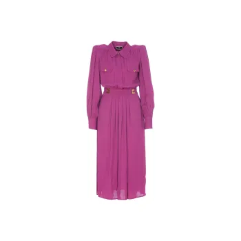 Elisabetta Franchi Long Sleeved Dresses Women's Purple