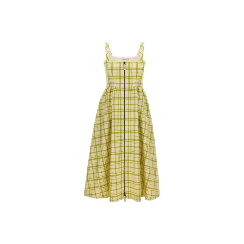 DIOR Sleeveless Dress Women's Yellow-0