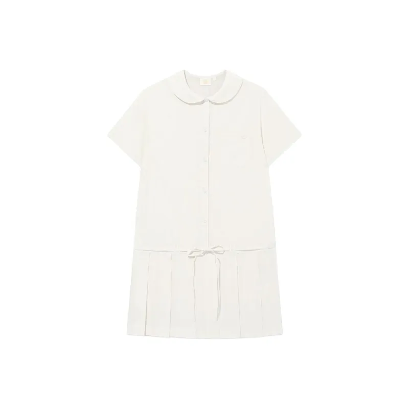COVERNAT Short Sleeved Dresses Women's Ivory White-0