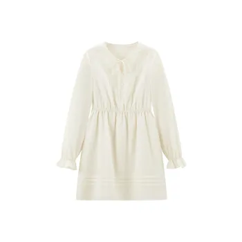 LEDIN Long Sleeved Dress Women's Mist White
