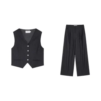 Mo Han Yi Mei Casual Suit Women's Dark Gray
