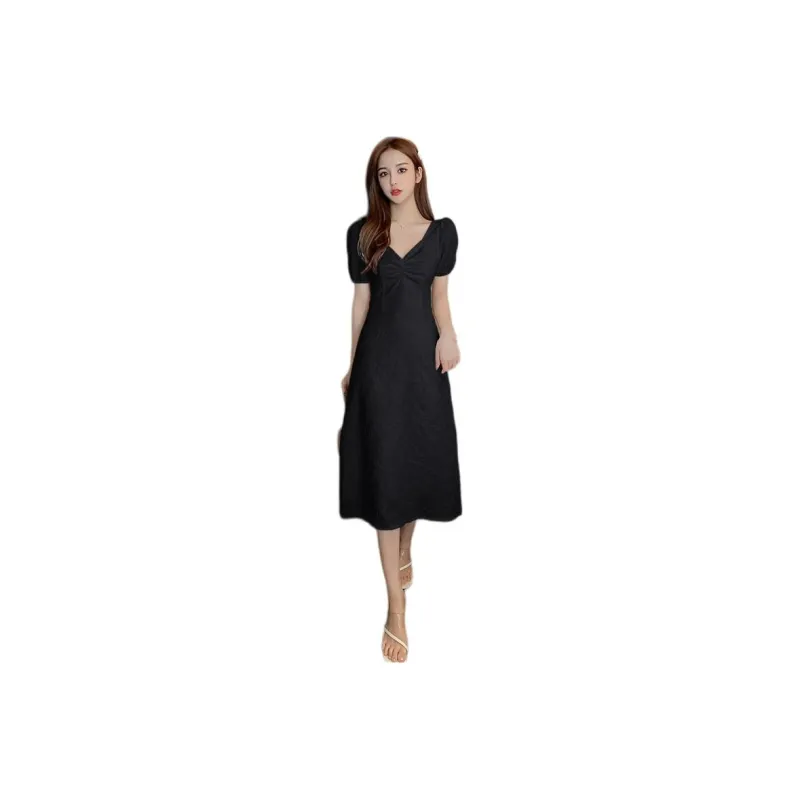 Oudifu Short-Sleeved Dresses Women's-1