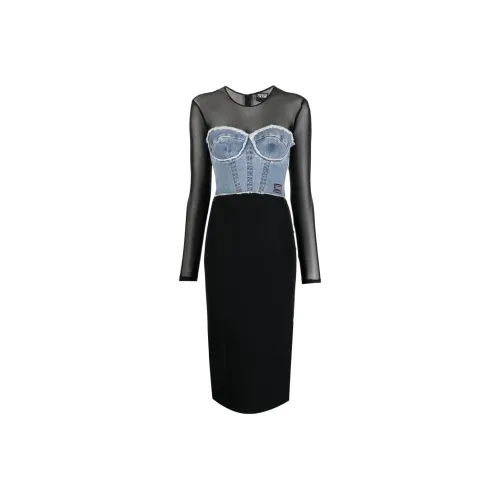 VERSACE JEANS COUTURE Long Sleeved Dress Women's Multicolor