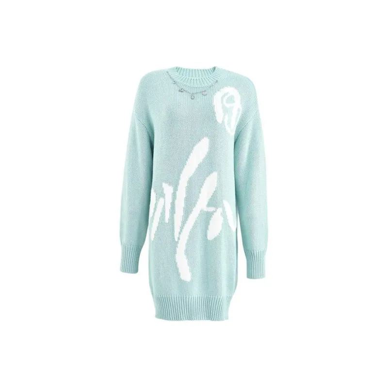 MASFER.SU Long Sleeved Dresses Women's Light Green-0