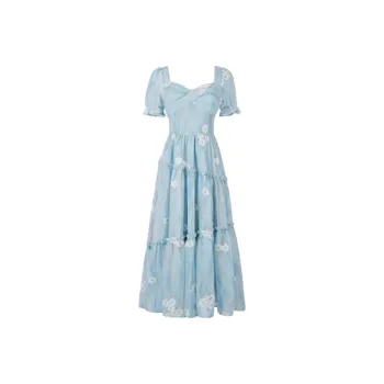 MTHE Short Sleeved Dress Women's Blue