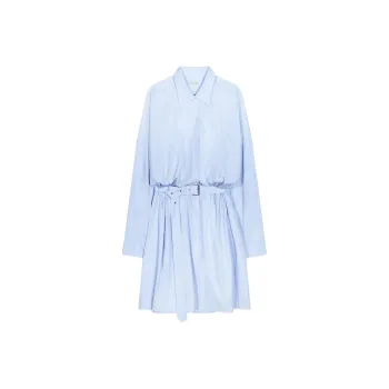 DRIES VAN NOTEN Belted Shirt Dress 'Light Blue'