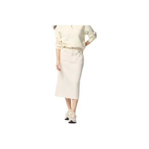 UNIQLO Denim Long Skirts Women's Light Beige