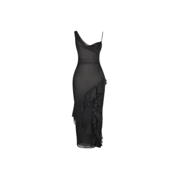 HOUSE OF CB MALILA Slip Dress Women's BLACK/Black