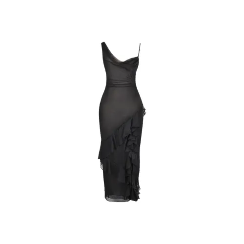 HOUSE OF CB MALILA Slip Dress Women's BLACK/Black