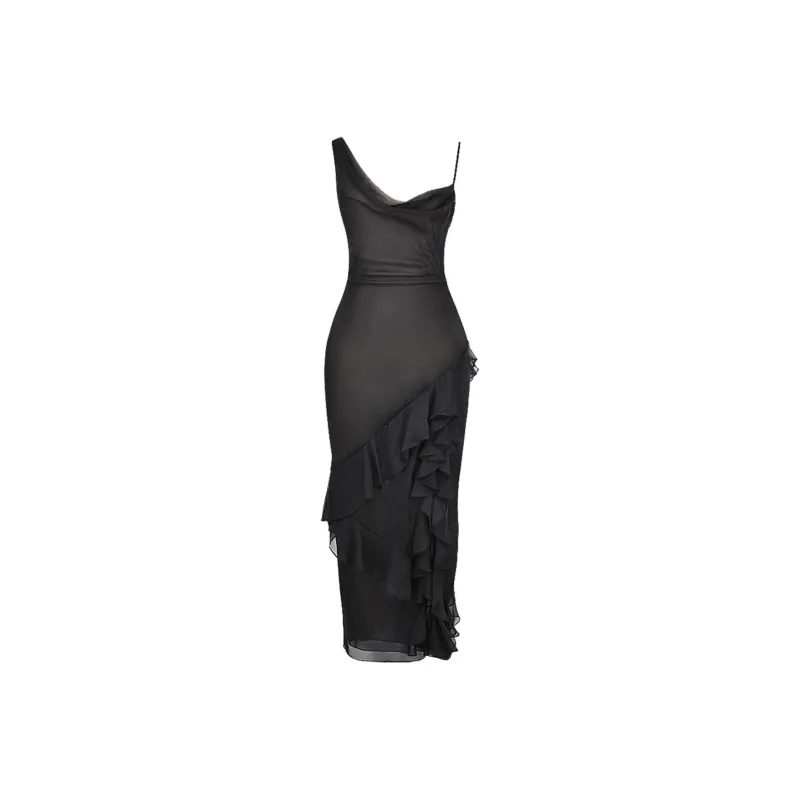 HOUSE OF CB MALILA Slip Dress Women's BLACK/Black-0